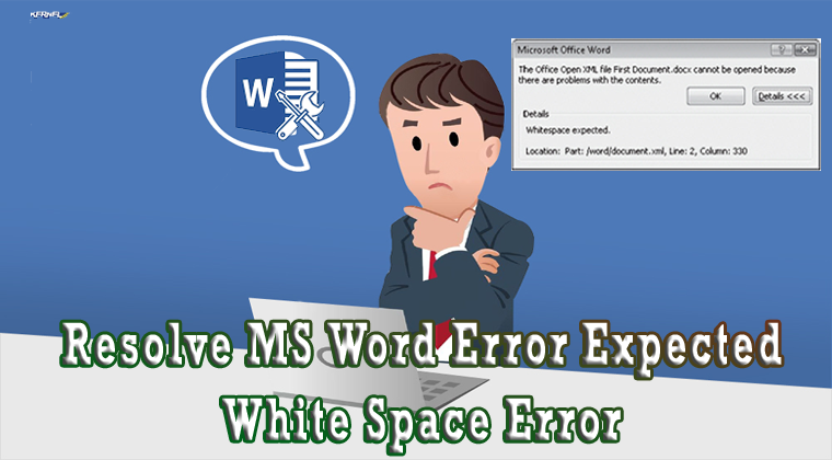 MS Word Error Expected white space error