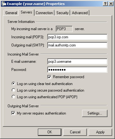 Changing Simple Mail Transfer Protocol Server