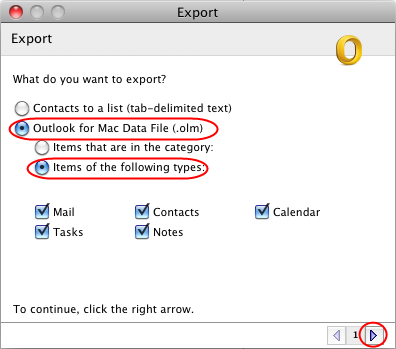export outlook for mac emails access